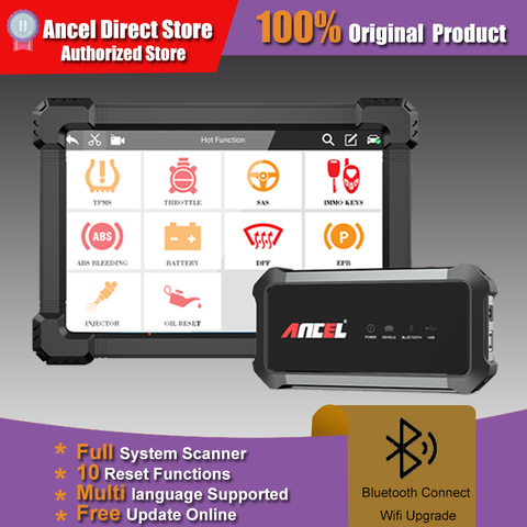 ANCEL X7 Full System OBD2 Scanner IMMO BMS EPB ABS Oil Reset OBD2 Code Reader For Engine Multi-language Professional Car Scanner ► Photo 1/6