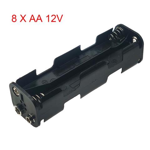 8 X AA 12V Battery Case 12V Battery Holder Back To Back Battery Storage Box 9V Button Battery Box Long Strap Type ► Photo 1/4