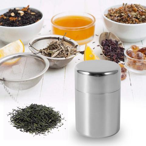 Stainless Steel Tea Tins Tea Can  Tea Coffee Sugar Storage forTea Leaf Can Containers Home Kitchen Canisters ► Photo 1/5