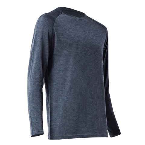 Men 100% Merino Wool sport T shirt Jersey Base Layer Long Sleeve Midweight Top Out door Warm Thermal Clothes Shirt ► Photo 1/6