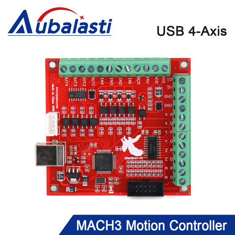 Aubalasti CNC USB MACH3 Breakout Board 100Khz 4-Axis Interface Driver Motion Controller Driver Board for CNC Engraving 12-24V ► Photo 1/6