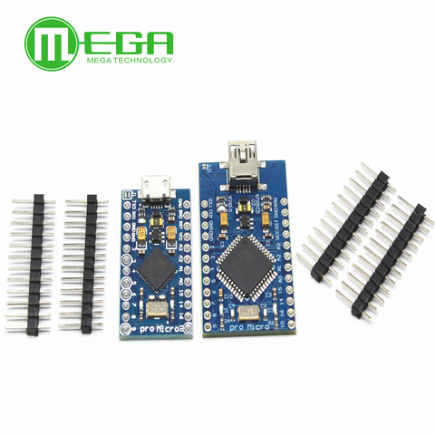 Pro Micro ATmega32U4 5V/16MHz Module with 2 row pin header MINI USB MICRO USB  For Arduino ► Photo 1/5