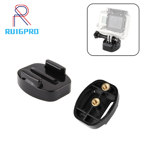 Quick Release Plate Mount for Gopro Hero 7 6 5 4 SJCAM SJ4000 EKEN Tripod Bracket Base for Xiaomi Yi 4K with 1/4'' Threaded hole ► Photo 1/6