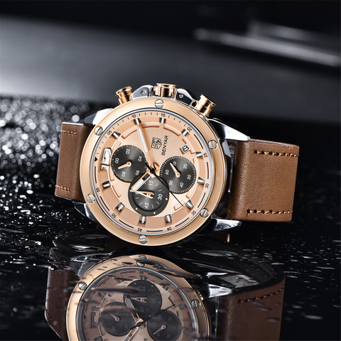 BENYAR Top Luxury Brand 2022 New Men's Watches Multifunction Quartz Sport Chronograph Watches Men Wrist Watch Relogio Masculino ► Photo 1/6