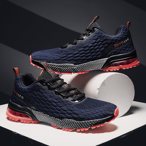 VastWave Air Cushion  Men's Running Sport Shoes Sneaker Fish Scale Woven Mesh Men Casual Shoes Light weight Man Leisure Shoe ► Photo 1/6