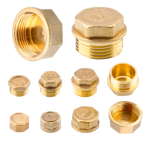 Brass Male Thread hex end cap 1/2 