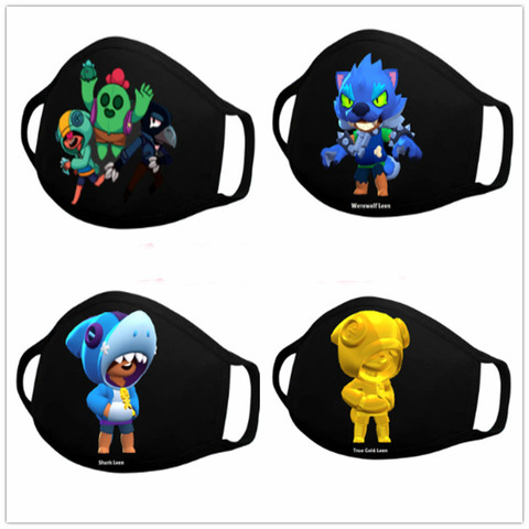 Buy Online New Brawling Stars Mouth Face Masks Cottons Dustproof Leon Face Mask Reusable Washable Cosplay Printed Adult Kids Masks Gift Alitools - brawl stars leon face