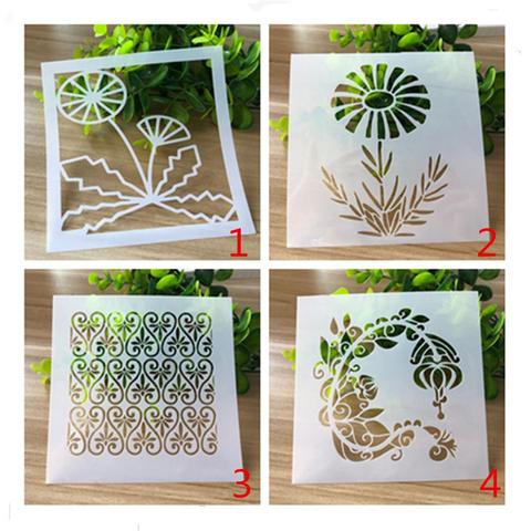 Embossed Flower Stencils painting and decoration Scrapbooking Photo Album Decorative Embossing wall Stencil Journal Stencils ► Photo 1/5