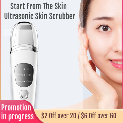 Sonic Facial Skin Scrubber Face Ultrasonic Cleanser Acne Blackhead Remover Peeling Cavitation Beauty Instrument 2022 New ► Photo 1/6