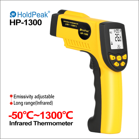 RZ Non-Contact Infrared Thermometer Digital Outdoor Laser IR Thermometer Temperaure Sensor Range -50~1300C Handheld Pyrometer ► Photo 1/6