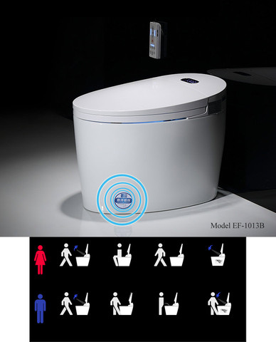 Ecofresh Bathroom ceramic concealed tank electric automatic intelligent toilet with remote control smart WC ► Photo 1/6