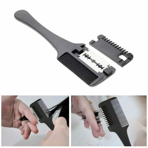 High Quality Hair Razor Comb Blades Inside Cutting Thinning Barbers Hairdressing Tool ► Photo 1/5