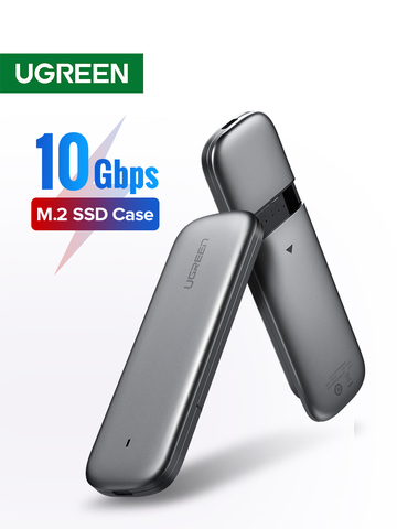 Ugreen M2 SSD Case NVME Enclosure M.2 to USB Type C 3.1 SSD Adapter for NVME PCIE NGFF SATA M/B Key SSD Disk Box M.2 SSD Case ► Photo 1/6