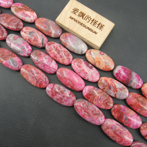 APDGG Red Rose Bloodstone Agate Oval Smooth Nugget Loose Beads 16