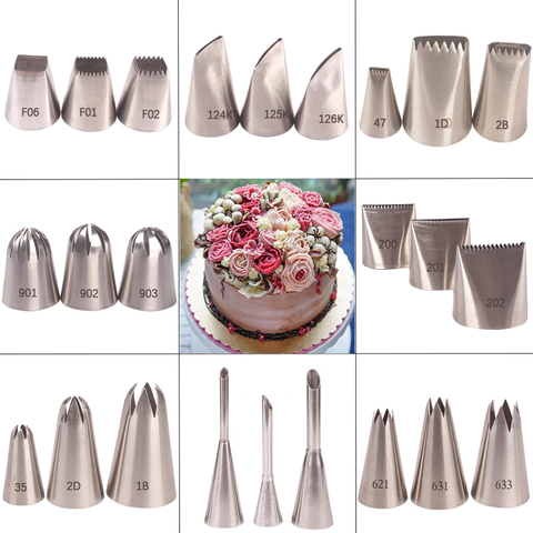 Large Russian Tips Set Rose Flower Cake Decor Piping Nozzles Sphere Ball Icing Confectioners Pastry Tips Cake Decorating Tools ► Photo 1/6
