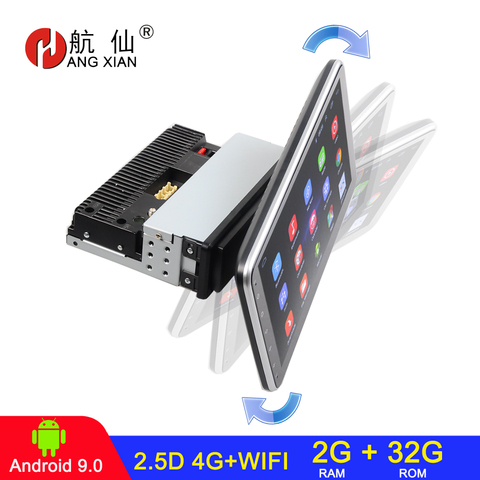 2G+32G Android 9.1 DSP IPS Rotatable 1 din car radio car stereo For 360 Degree universal car audio Video DVD player 4G Wifi ► Photo 1/6