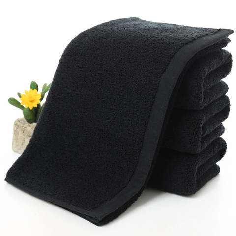 Large Bath Black Towel Cotton Thick Shower Face Towels Home Bathroom Hotel Adults Badhanddoek Toalha Serviette ► Photo 1/6