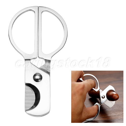 1Pc Portable Stainless Steel Pocket Cigar Cutter Double Blade Cigarette Cutting Smoking Accessories High Quality ► Photo 1/6