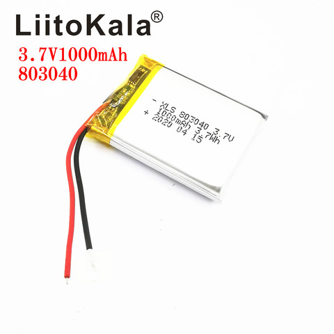 XSL 3.7v 803040 1000mah lithium li polymer rechargeable battery for electronic book tablet toys Mobile Pocket replacement batter ► Photo 1/2