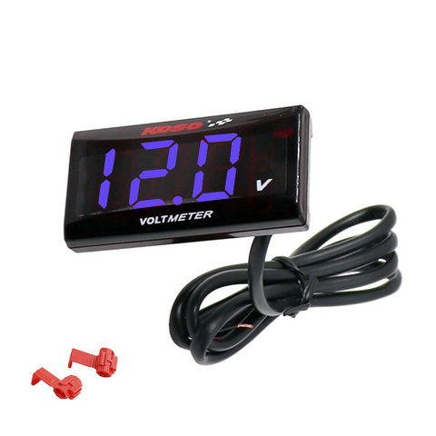 Waterproof Mini Voltage Meter DC 6V-19.9V Electric KOSO Motorcycle Voltmeter Gauge for XMAX 300 PCX150 NMAX 125 Yamaha ► Photo 1/6