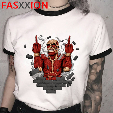 Attack on Titan Shingeki No Kyojin Casual T-shirts Men Fashion Anime Costumes T Shirt Summer Hip Hop Tshirt Cool Top Tees Male ► Photo 1/6