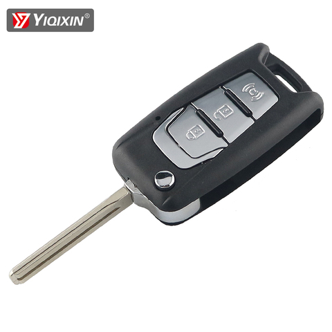 YIQIXIN 3 Button Smart Remote Car Key Shell Cover Case For Ssangyong Korando New Actyon C200 2016 2017 Folding Flip Blade ► Photo 1/6