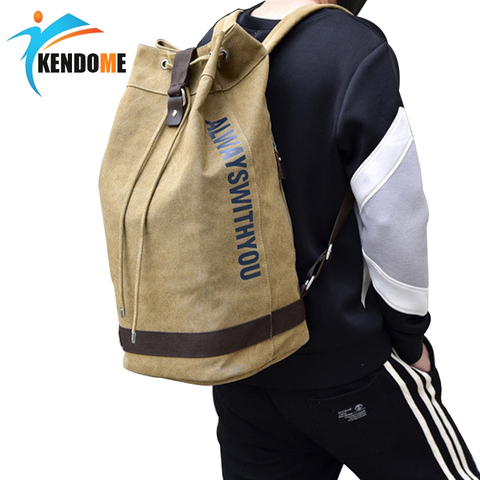 Hot Top Canvas Men's Sports Gym Bags Outdoor Basketball Backpack For Teenager Soccer Ball Pack Laptop Bag Training Fitness Bag ► Photo 1/6