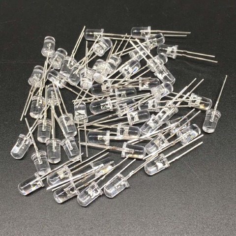 1000Pcs/lot 3mm/5mm Light Diode DIY Kit White Yellow Red Blue Green Round Water Clear Top LED Light Emitting Diodes Lamp Bulbs ► Photo 1/6