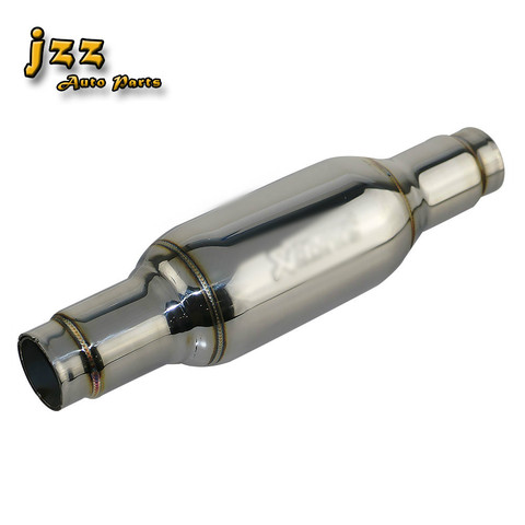 JZZ exhaust muffler car modified threaded inner tube enable more powerful engine for car chrome silver pipe silencer sound bomb ► Photo 1/6