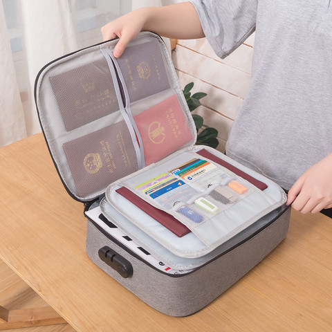 Big Capacity Document Holder Bag Organizer Insert Handbag Travel Bag Pouch ID Credit Card Wallet Cash Case Box Accessories ► Photo 1/6