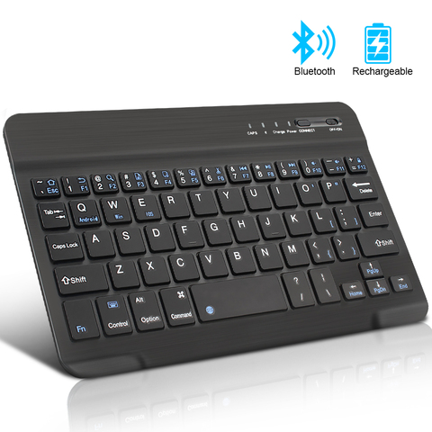 Mini Wireless Keyboard Bluetooth Keyboard For ipad Phone Tablet Rubber keycaps Rechargeable keyboard For Android ios Windows ► Photo 1/6