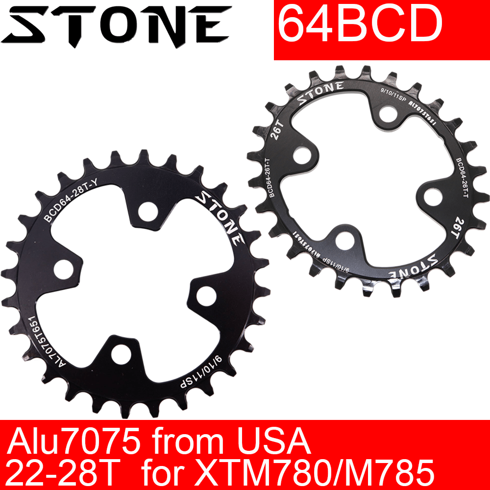 Stone Chainring 64BCD Oval Round for Shimano XTM780 M785 22T 24t - Main Image