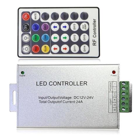 DC12V~24V RGB LED Controller with 28 keys RF Remote 24A 288W for SMD5050/3528 RGB Led Strip Light ► Photo 1/1