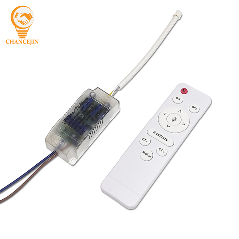 Infrared remote control LED driver 3 colors ceiling lamp transformer (40-60W)X2 input 165-265V  output 120-200V 240mA ► Photo 1/6