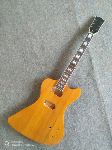 Irregular shape electric guitar body and neck assemble semi-finished electric guitar by yourself ► Photo 1/1