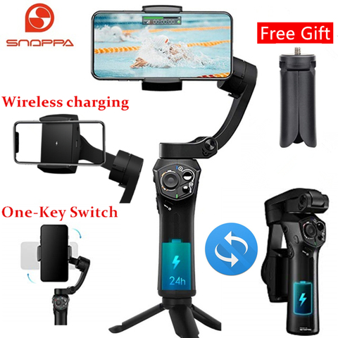 Snoppa Atom Foldable Pocket Sized 3 axis Smartphone Handheld Gimbal Stabilizer for GoPro Smartphones, Wireless Charging ► Photo 1/6