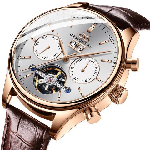 GRMONTRE New Brand Automatic Watch with Luxury Steampunk Men Mechanical Watches Fashion Man Business Hour relogio luxo mecanic ► Photo 1/6