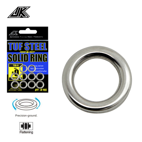 JK 2 pack 6-12mm Heavy Duty Fishing solid ring No4-9 Seamless ring Stainless Steel 304 polishing Tackle Tool Kit Fishing Lures!! ► Photo 1/6