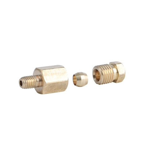 4mm 6mm 8mm OD Brass Compression Ferrule Tube Pipe Fitting Connector Adapter For Oil Lubrication System ► Photo 1/2