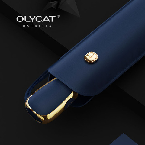 Olycat 3 Folding Automatic Black Coating Sunscreen UV Sunny And Rainy Umbrella Ultra Light Portable Umbrella Female ► Photo 1/6