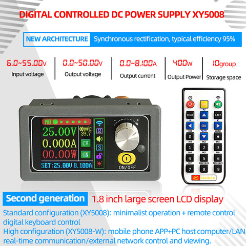 XY5008 DC DC Buck Converter CC CV 0-50V 8A 400W Power Module Adjustable Regulated laboratory power supply variable WIFF APP ► Photo 1/6