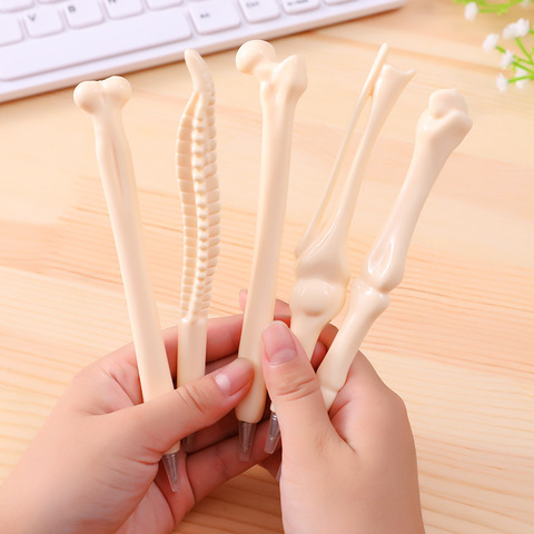 5pcs/set Funny Lifelike Bone Shape Ballpoint Pen School Office Writing Supplies Gift Stationery ► Photo 1/5