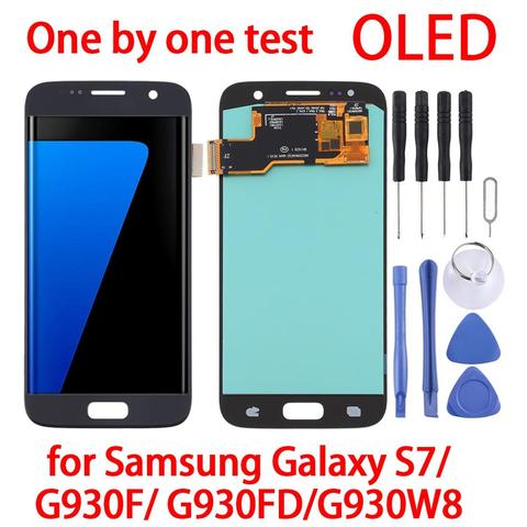 5.1 inches For Galaxy S7  OLED Material LCD Screen and Digitizer Full Assembly for Samsung Galaxy S7 G930F G930FD G930W8 ► Photo 1/5