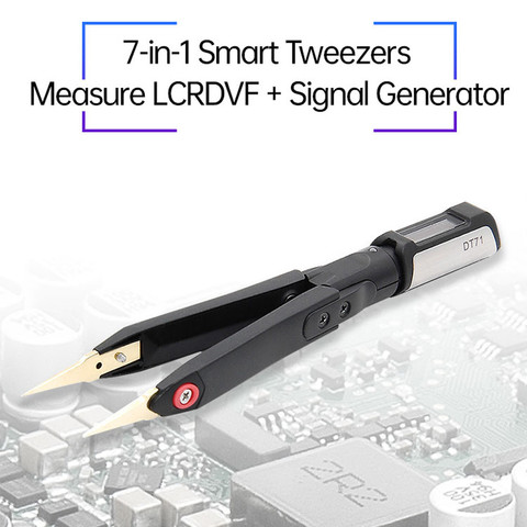 DT71 Mini Digital Tweezers Smart SMD Tester Portable LCR Meter Diode Resistor Capacitor Checker 10KHz Signal Generator Auto Scan ► Photo 1/6