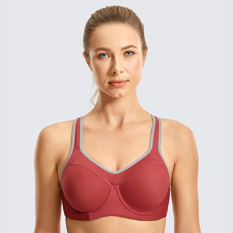Women's Moisture-wicking High Impact Minimize Bounce Lightly Padded Full Support Racerback Underwire Sports Bra ► Photo 1/6
