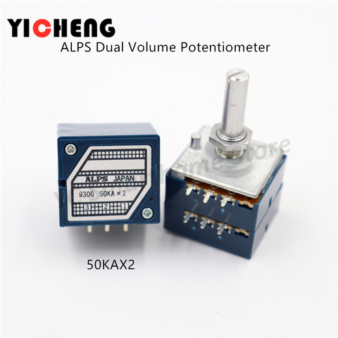 1pcs Japan ALPS RK27 type 10K 20K 50K 100K 250K 500K dual volume volume potentiometer ► Photo 1/6