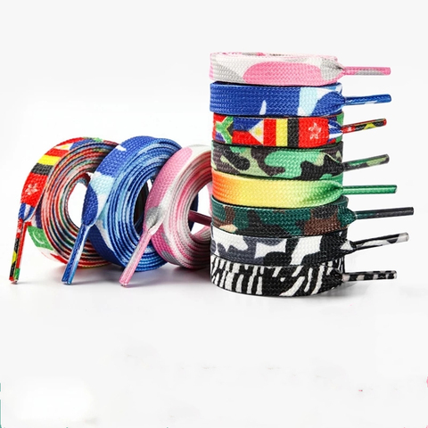 1 pair60 120cm rainbow color changing color 8mm shoelaces suitable for board shoes white shoes ladies men's skateboard shoes ► Photo 1/6