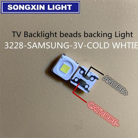 100pcs special repairs 3255 inch LED LCD TV backlight illuminated bar SMD 2828 LED lamp beads 3V special 2828 FOR SAMSUNG ► Photo 1/6