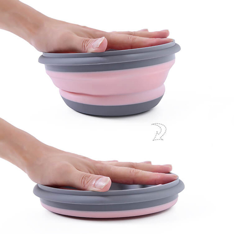 Hot Sale 3pcs Folding Bowl Outdoor Camping Tableware Sets Lunch Box Portable Salad Bowls with Lid for Hiking Cooking Supplies ► Photo 1/6