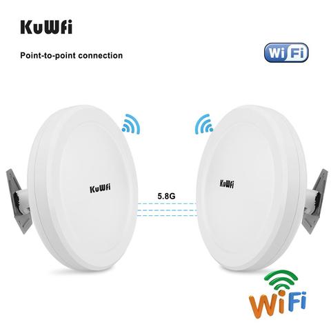KuWFi Long-Range 11ac Outdoor Access Point/Wireless Bridge High Speeds & Optimal Bandwidth at Extended Point-to-Point Ranges ► Photo 1/6